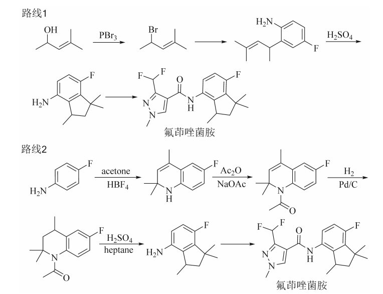 新型杀菌剂氟茚唑菌胺的合成