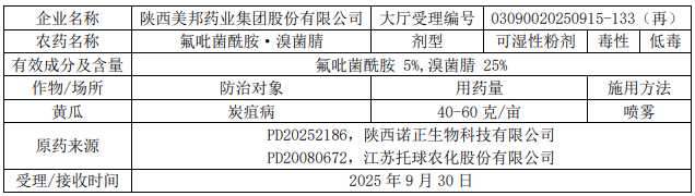 新一批457个农药拟登记：溴虫氟苯双酰胺国内企业拟首登，氟唑、氟吡菌酰胺仍是登记大热门