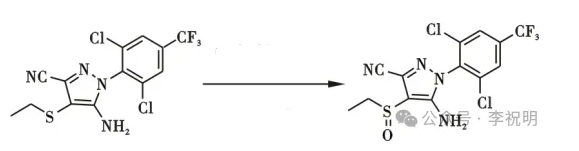 苯基吡唑类杀虫剂乙虫腈，在中国仅登记用于防治稻飞虱