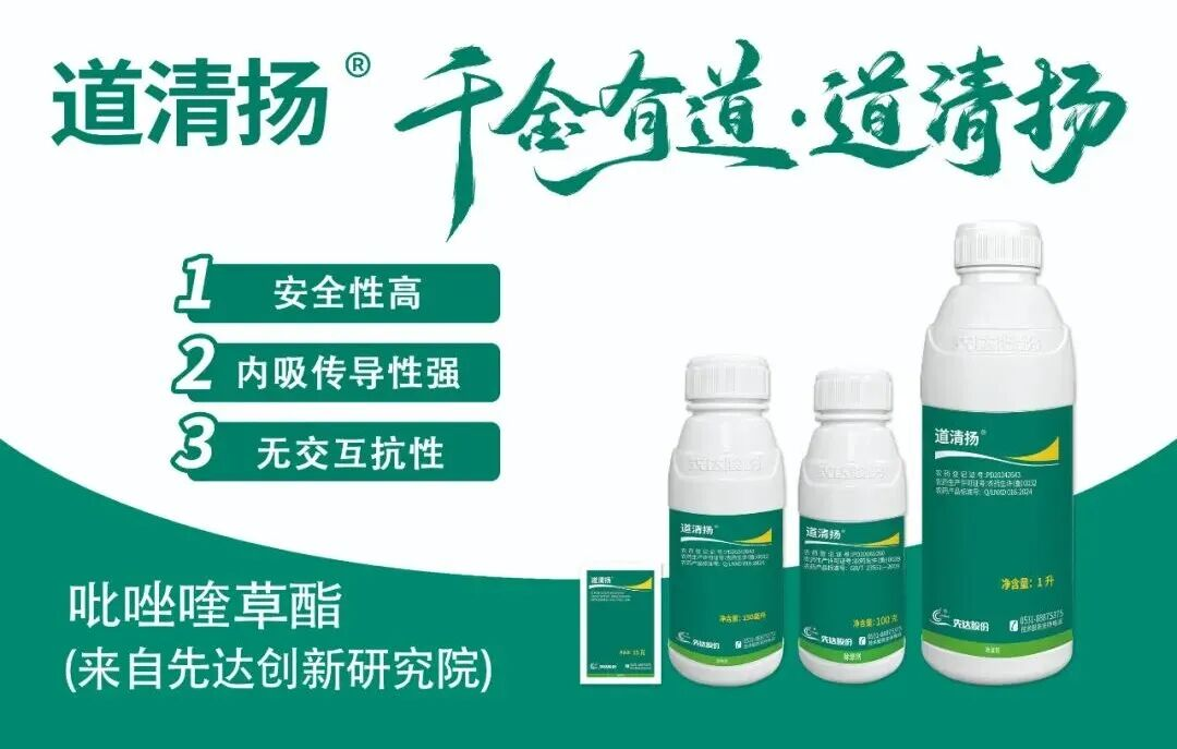 先达股份创制除草剂优势突出,道清扬®迅速成为防除稻田抗性杂草新利器