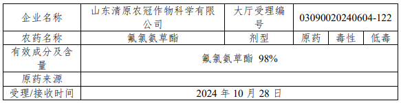 苯嘧草唑、氟氯氨草酯、氟螨双醚及氟苯醚酰胺等16个新农药拟批准登记
