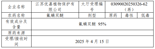 苯嘧草唑、氟氯氨草酯、氟螨双醚及氟苯醚酰胺等16个新农药拟批准登记