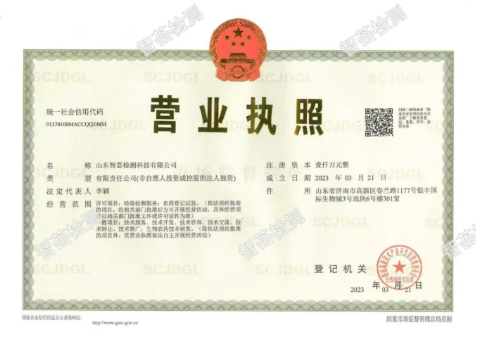 山东智荟检测正式承接第三方反应风险评估及农药检测项目
