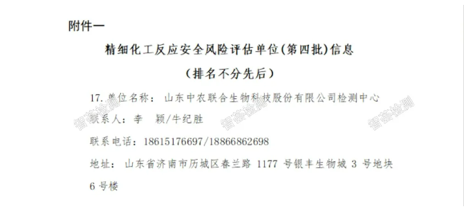 山东智荟检测正式承接第三方反应风险评估及农药检测项目