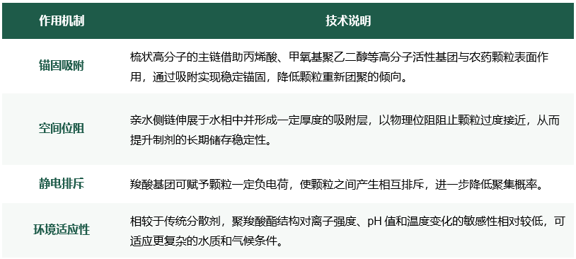 破解纳米悬浮剂稳定性难题: 新一代梳状高分子分散剂的技术探索